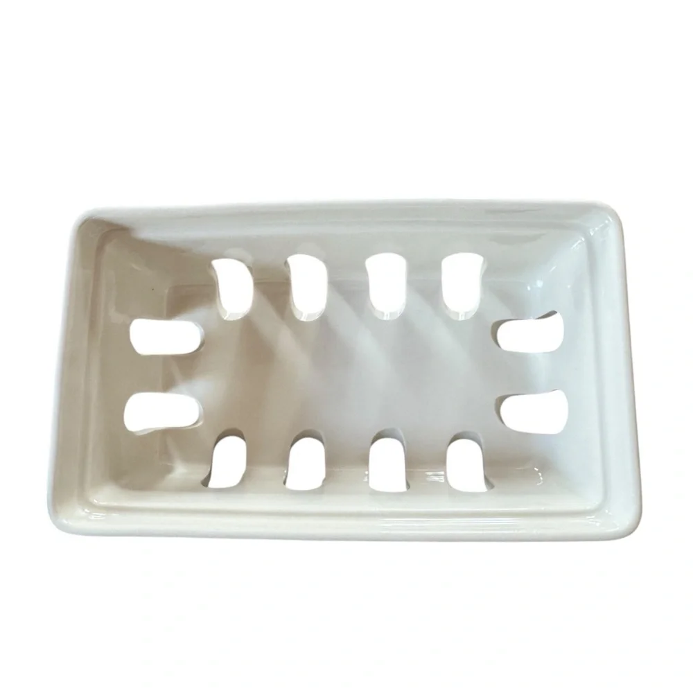 NIB Beedman 1802 Ceramic Soap Dish Farmhouse Caddy Ivory.